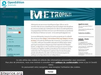 metropoles.revues.org