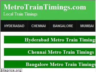 metrotraintimings.com