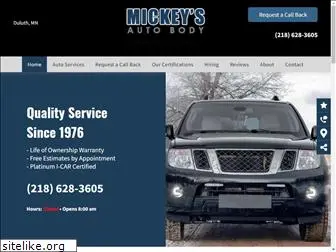 mickeysautobodyduluth.com