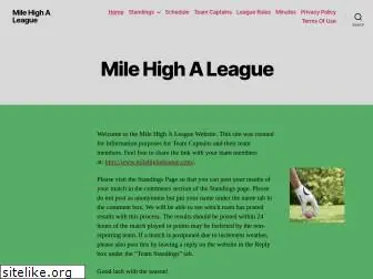 milehighaleague.com