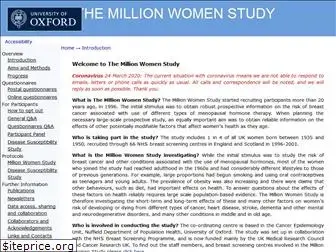 millionwomenstudy.org
