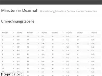 min-in-dezimal.de