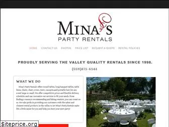 minaspartyrentals.com