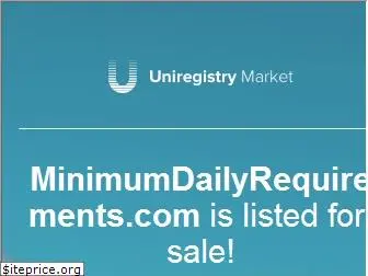 minimumdailyrequirements.com