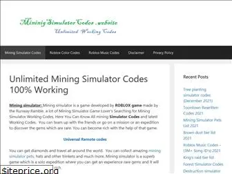 miningsimulatorcodes.website