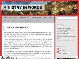 ministryinwords.wordpress.com