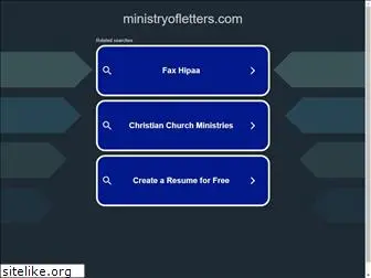 ministryofletters.com