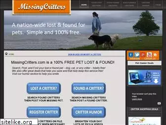 missingcritters.com