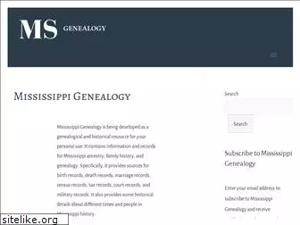 mississippigenealogy.com