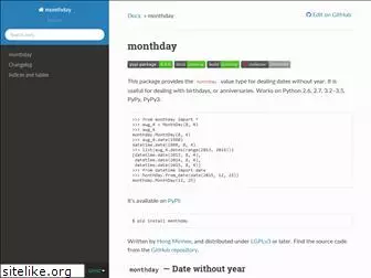 monthday.readthedocs.org