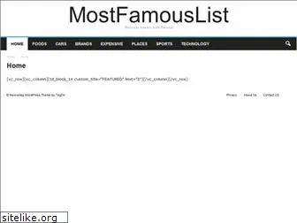 mostfamouslist.com