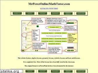 mrperezonlinemathtutor.com