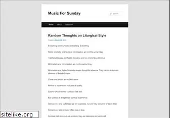 musicforsunday.com