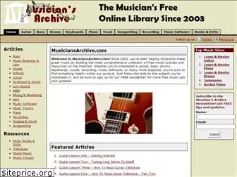 musiciansarchive.com