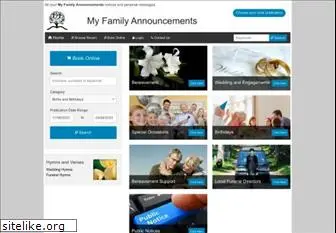 myfamilyannouncements.co.uk