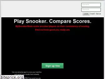 mysnookerstats.com