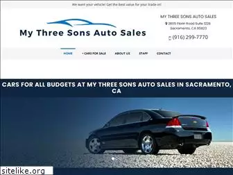 mythreesonsauto.com