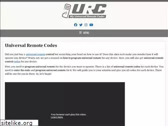 myuniversalremotecodes.com