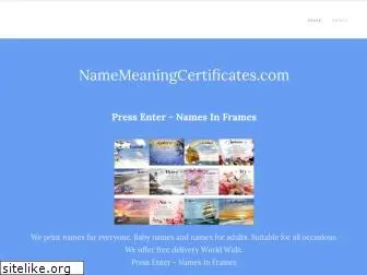 namemeaningcertificates.com