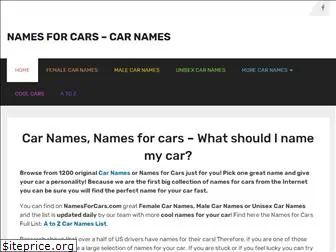 namesforcars.com