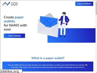 nanopaperwallet.com