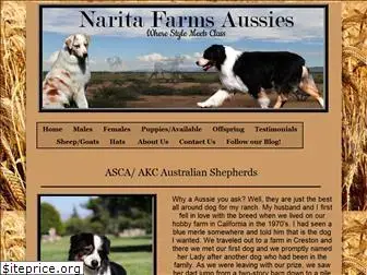 naritafarmsaussies.com