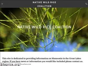 nativewildricecoalition.com