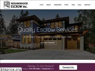 neighborhoodescrow.com