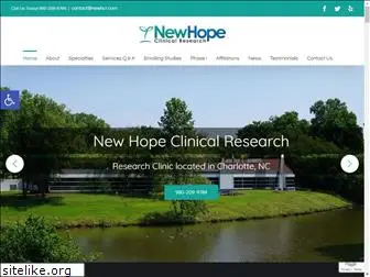 newhopeclinicalresearch.com