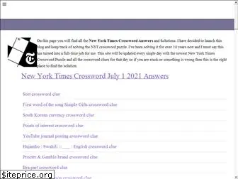 newyorktimescrosswordanswers.net