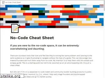 nocodecheatsheet.com