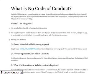 nocodeofconduct.com