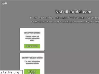 nofrillsbridal.com