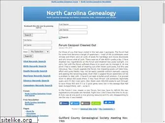 northcarolinagenealogy.net