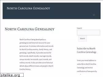 northcarolinagenealogy.org
