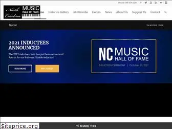 northcarolinamusichalloffame.org