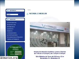 notaria22medellin.com