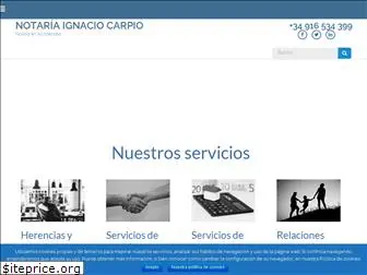 notariaignaciocarpio.com