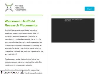 nuffieldresearchplacements.org
