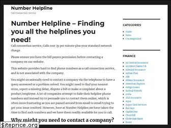 number-helpline.co.uk