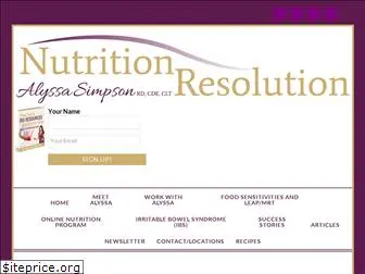 nutritionresolution.com