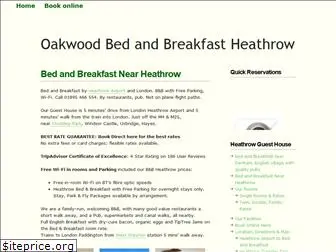 oakwoodbedandbreakfast-heathrow.com