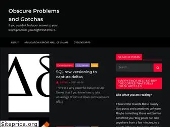 obscureproblemsandgotchas.com