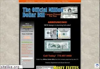 officialmilliondollarbill.com