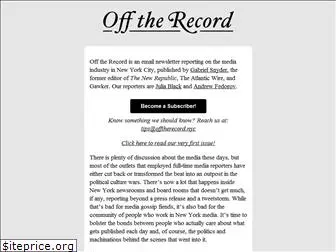 offtherecord.nyc