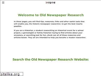 oldnewspaperresearch.com