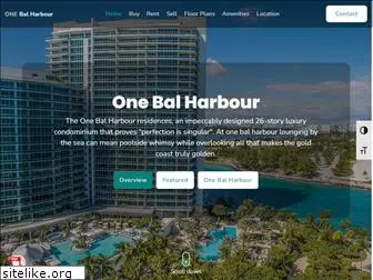 onebalharbourcondosmiami.com