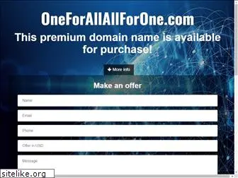 oneforallallforone.com