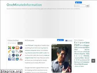 oneminuteinfo.com