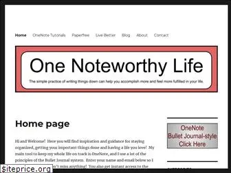 onenoteworthylife.com
